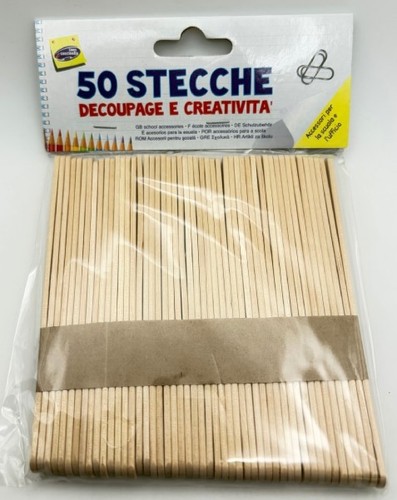 Confezione stecche legno - confezione, 50