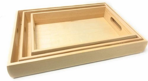 Set vassoi legno per - ,