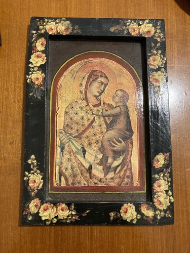 Icona legno decoupage - icona,