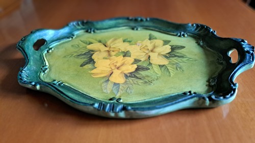 Vassoio legno decorato - legno,