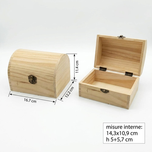 Scatola bauletto legno grezzo - legno,