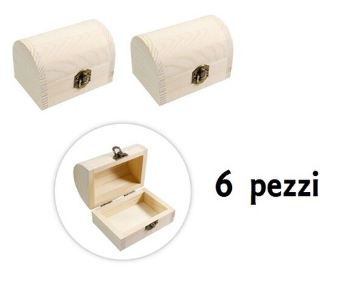 Set scatoline legno - 6, in